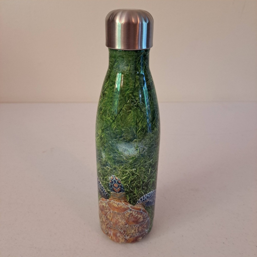 S'well‎ BBC Earth Water Bottle 17oz Green Sea Turtle Excellent Cond 1202-150